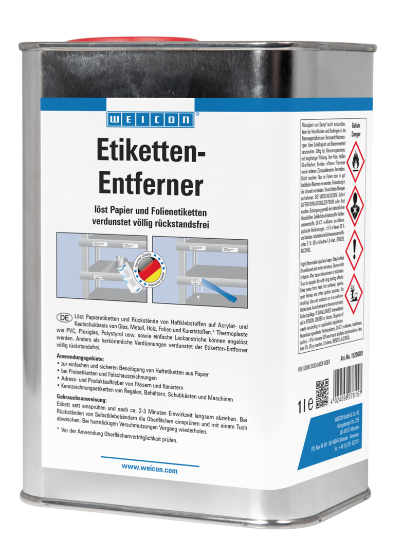 Etikettenentferner | für Papier- und Haftetiketten