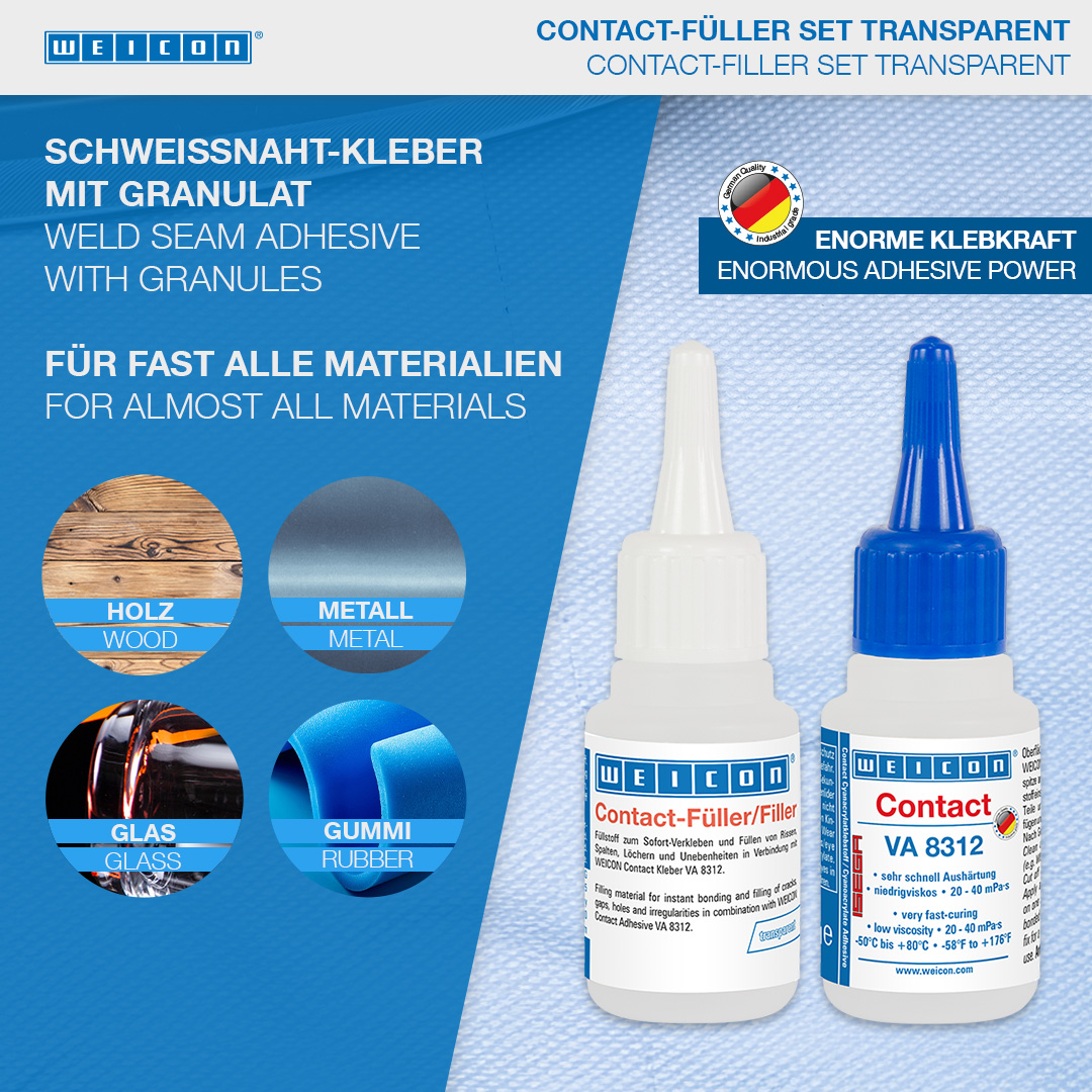 Contact-Filler Set | black special filler and cyanoacrylate adhesive Contact VA 8312