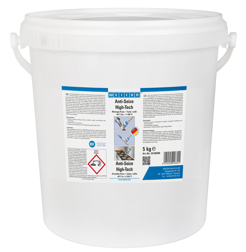 Anti-Seize High-Tech Montagepaste | metallfreie Schmier- und Trennmittelpaste