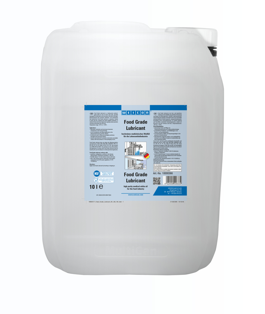 Food Grade Lubricant | lubricating and care oil for the food sector NSF H1