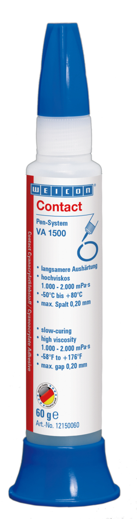 VA 1500 Cyanoacrylate Adhesive | instant adhesive for rubber, metal,  porous and absorbent materials