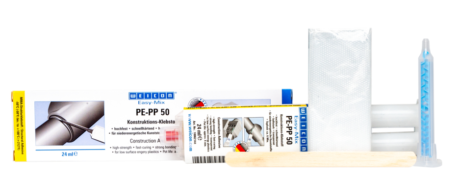 Easy-Mix PE-PP 50 | Konstruktions-Klebstoff auf Methylacrylatbasis für spezielle Kunststoffe Easy-Mix PE-PP 50 | Konstruktions-Klebstoff auf Methylacrylatbasis für spezielle Kunststoffe