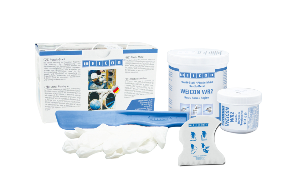 WEICON WR2 | mineralisch gefülltes Epoxidharz-System für Reparatur und Spaltausgleich