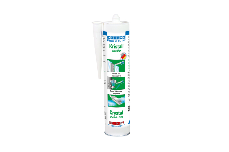 Flex 310 M® Kristall | elastischer Klebstoff auf MS-Polymer-Basis im Presspack für ermüdungsfreies Arbeiten