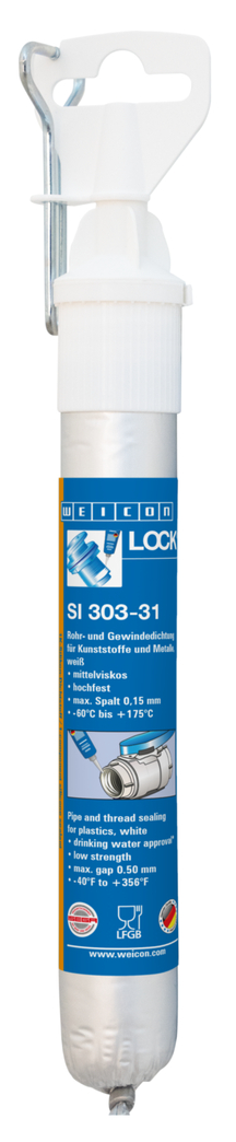 WEICONLOCK® SI 303-31 Rohr- und Gewindedichtung | Elastische Gewindedichtung für Kunststoff & Metall im Trinkwasser- & Lebensmittelbereich