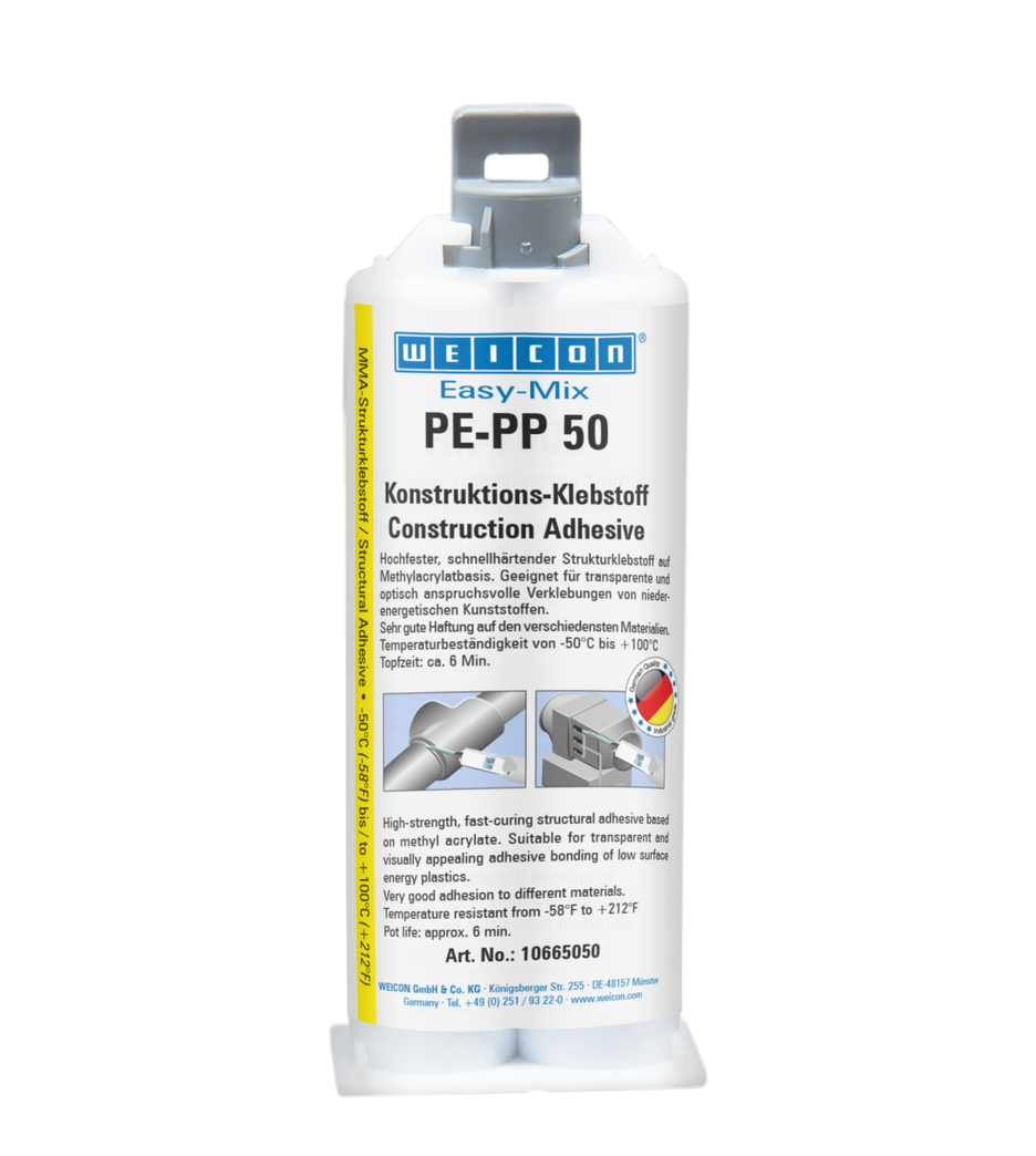 Easy-Mix PE-PP 50 | Konstruktions-Klebstoff auf Methylacrylatbasis für spezielle Kunststoffe