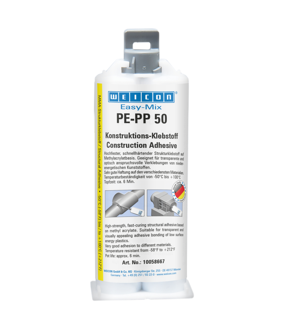 Easy-Mix PE-PP 50 | Konstruktions-Klebstoff auf Methylacrylatbasis für spezielle Kunststoffe