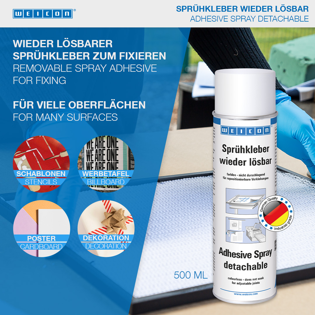 Sprühkleber wieder lösbar | sprühbarer Kontaktklebstoff für leichte Materialen