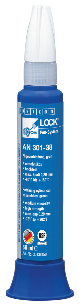 WEICONLOCK® AN 301-38 Retaining Cylindrical
Assemblies | high strength, medium viscosity WEICONLOCK® AN 301-38 Retaining Cylindrical
Assemblies | high strength, medium viscosity