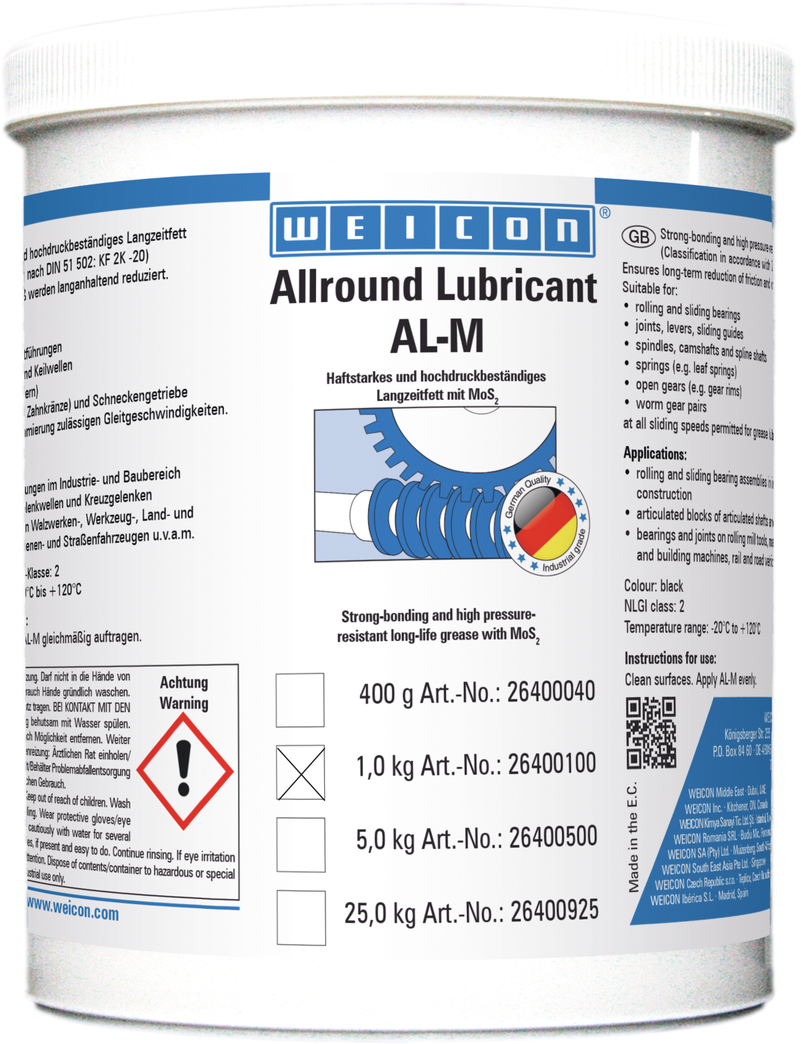 AL-M High-Performance Grease | Long-term lubrication with MoS2 AL-M High-Performance Grease | Long-term lubrication with MoS2