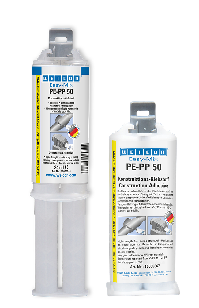 Easy-Mix PE-PP 50 | Konstruktions-Klebstoff auf Methylacrylatbasis für spezielle Kunststoffe