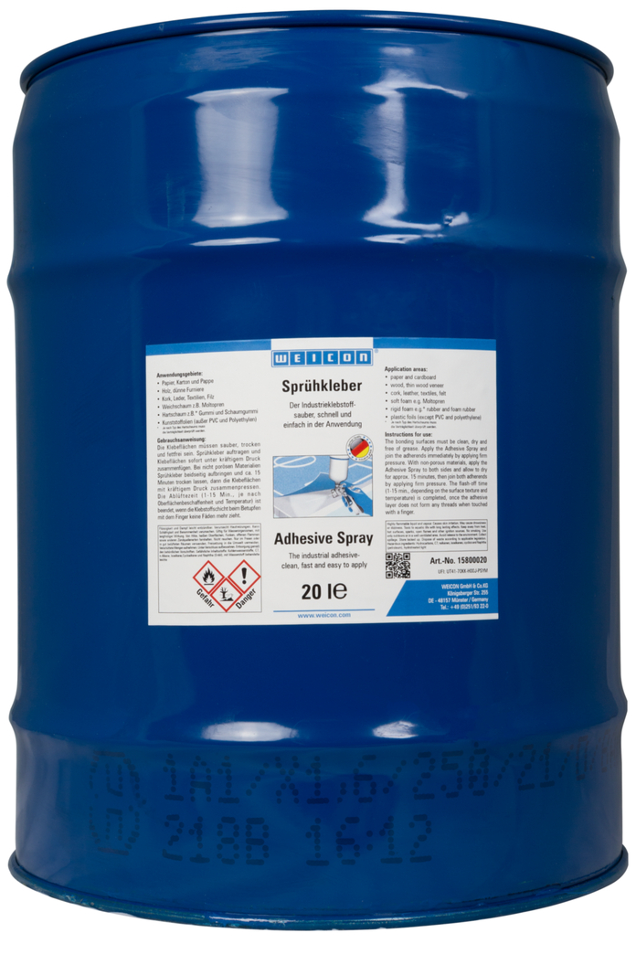 Adhesive Spray Liquid | contact adhesive for strong and durable bonds, to be used in an appropriate spraying system