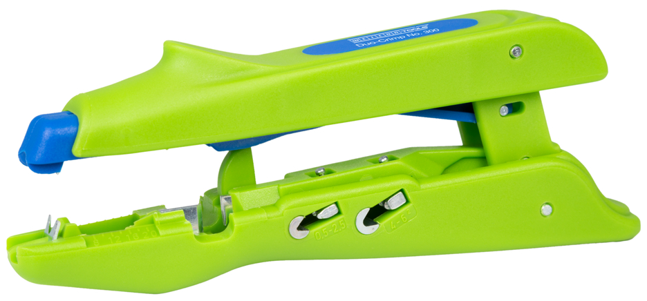 Duo-Crimp No. 300 Green Line | Abisolierwerkzeuge aus bis zu 97 % nachwachsenden Rohstoffen, zum Abisolieren und Crimpen, Arbeitsbereich 0,5 mm² - 6,0 mm²