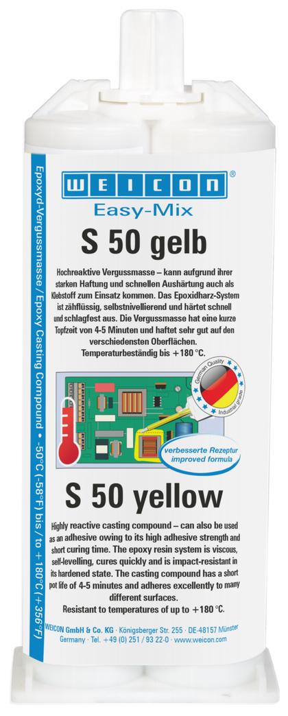 Easy-Mix S 50 gelb | hochtemperaturbeständige Epoxid-Vergussmasse