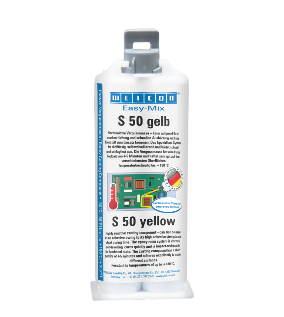 Easy-Mix S 50 gelb | hochtemperaturbeständige Epoxid-Vergussmasse