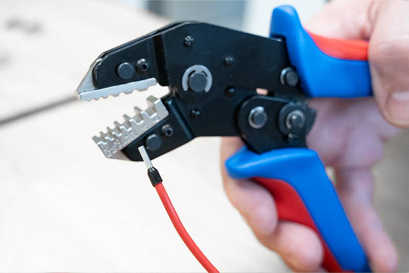 wire stripper, crimping tool, hand tool, pliers, red wire