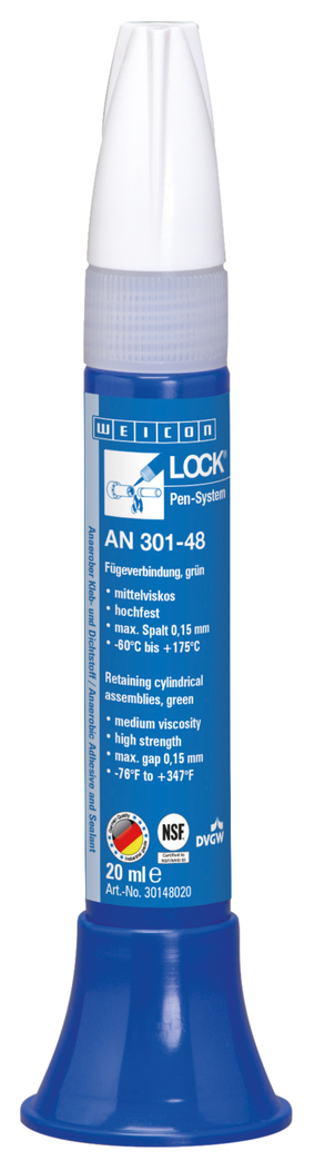 WEICONLOCK® AN 301-48 Retaining Cylindrical
Assemblies | high strength, with drinking water approval WEICONLOCK® AN 301-48 Retaining Cylindrical
Assemblies | high strength, with drinking water approval