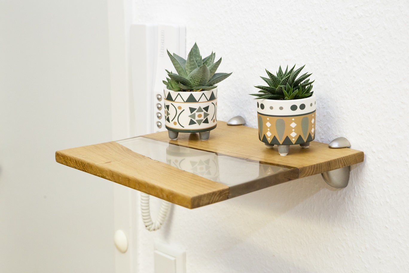 succulent, planter, pot, wooden shelf, decorative