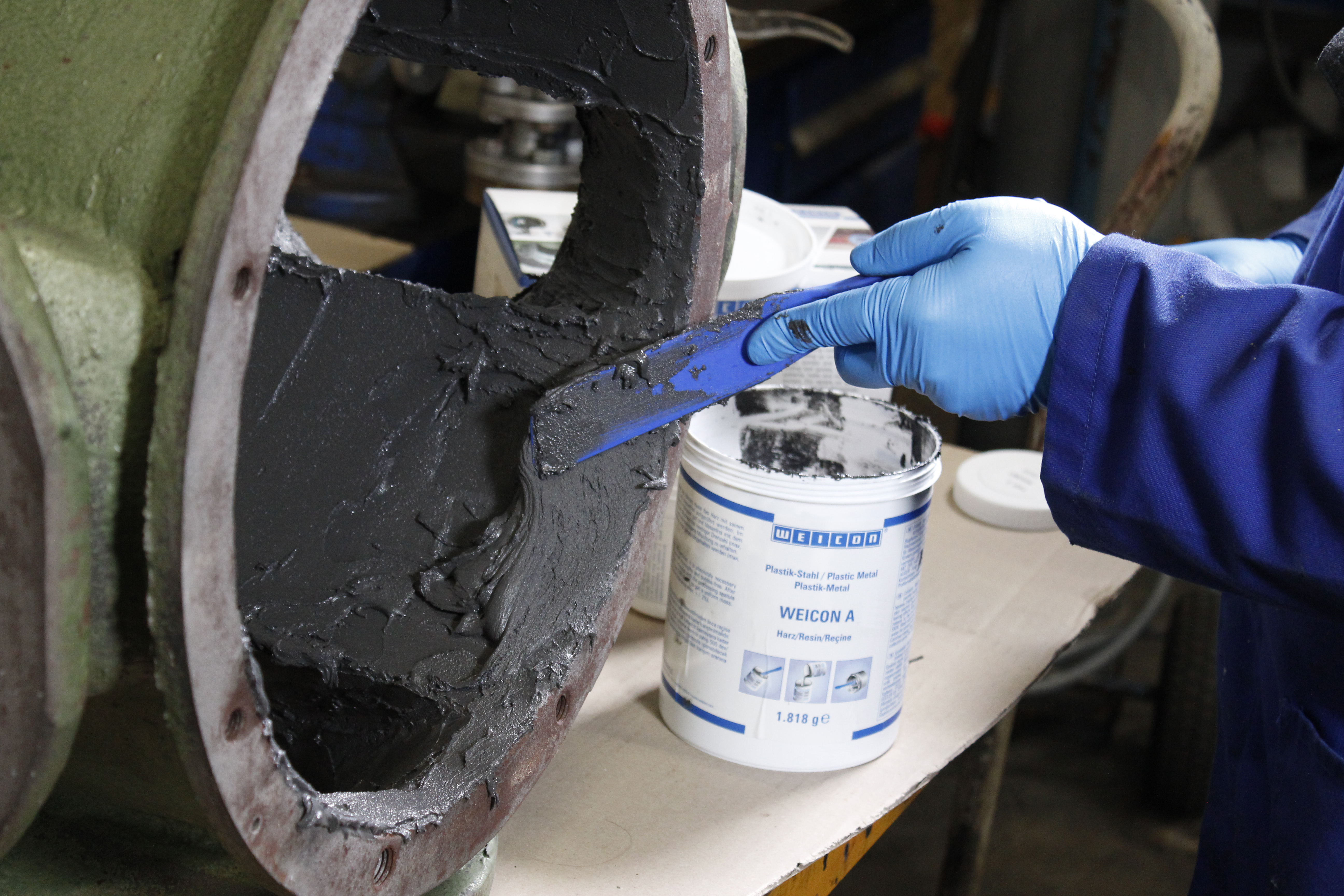 WEICON A | steel-filled epoxy resin system for repairs and gap-filling DNV-certified