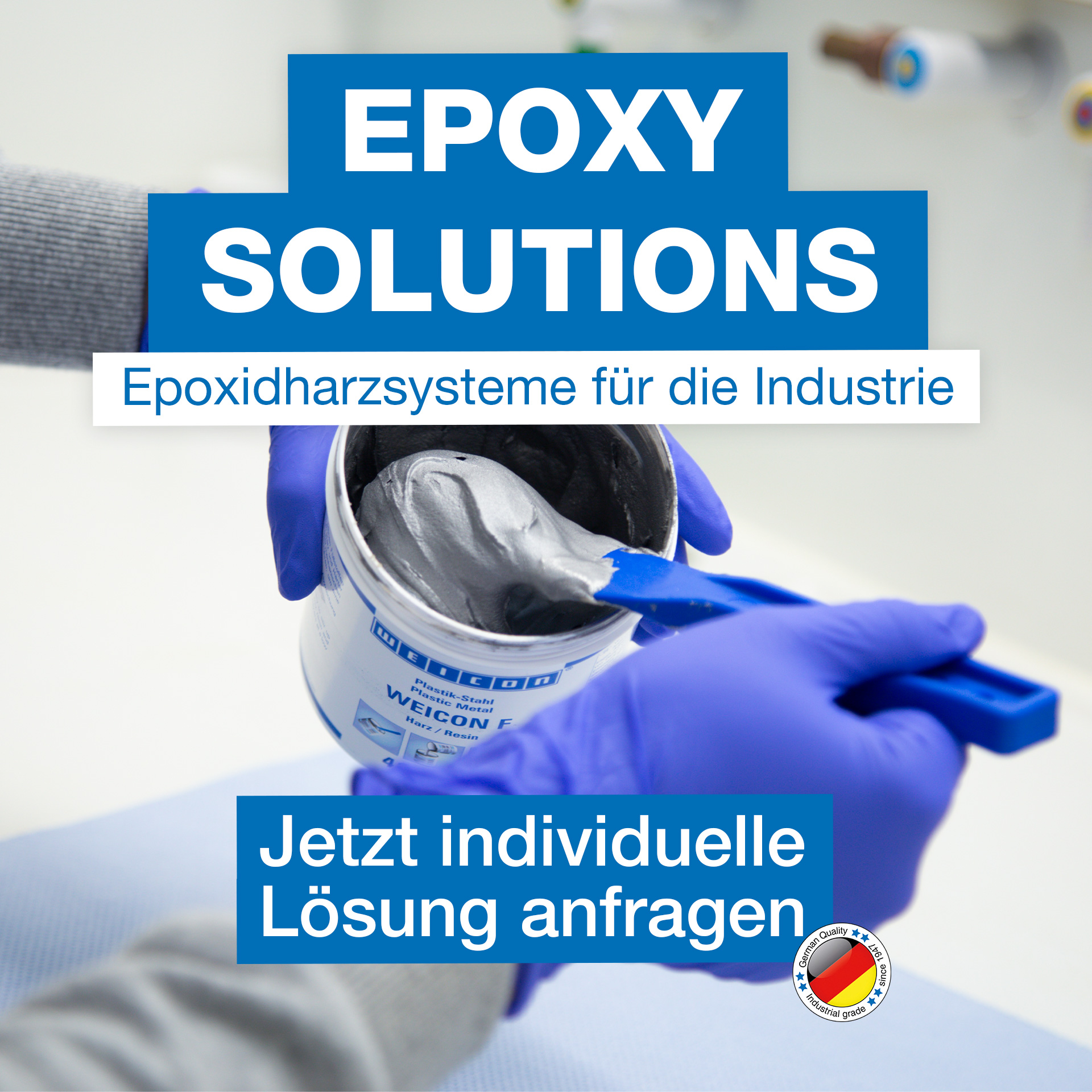 Ein Reparatursystem wird vermengt, auf dem Header stehen Infos zu einer individuellen Lösung