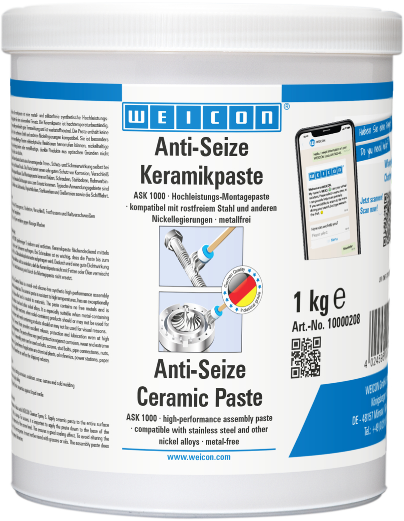 Anti-Seize Keramikpaste | metallfreie Schmier- und Trennmittelpaste