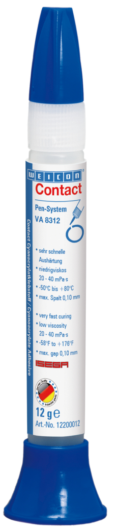 VA 8312 Cyanacrylat-Klebstoff | Sekundenkleber für den Lebensmittelbereich sowie EPDM-Elastomere und Gummi