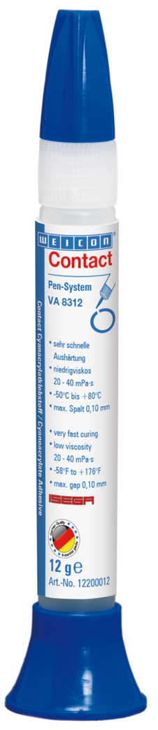 VA 8312 Cyanacrylat-Klebstoff | Sekundenkleber für den Lebensmittelbereich sowie EPDM-Elastomere und Gummi VA 8312 Cyanacrylat-Klebstoff | Sekundenkleber für den Lebensmittelbereich sowie EPDM-Elastomere und Gummi