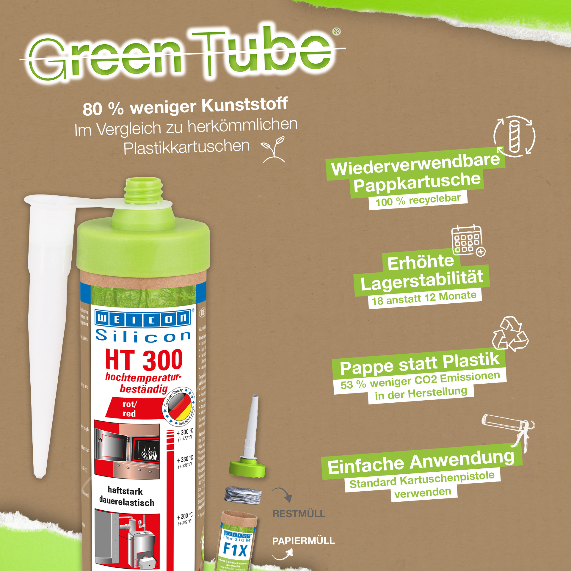 Silicon HT 300 | Dichtstoff, hochtemperaturbeständig bis 300°C