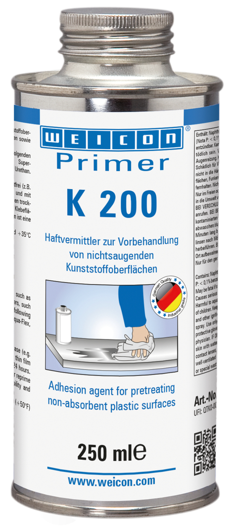 Primer K 200 | Haftvermittler für nichtsaugende Kunststoffoberflächen Primer K 200 | Haftvermittler für nichtsaugende Kunststoffoberflächen